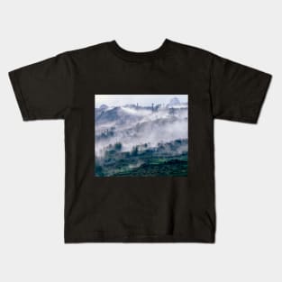 Foggy Mountain in Vietnam Kids T-Shirt